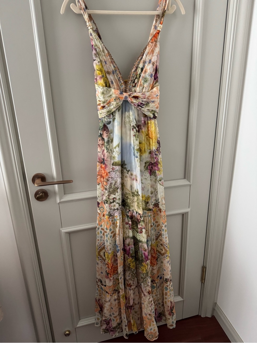 Camilla Bead Strap Gathered Panel Dress - Picture 4 of 11